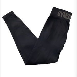 Gymshark High Waisted Flex Black Logo Leggings Size Medium